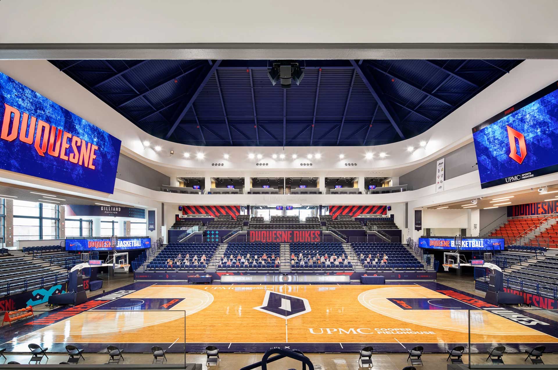 Interior basketball court image