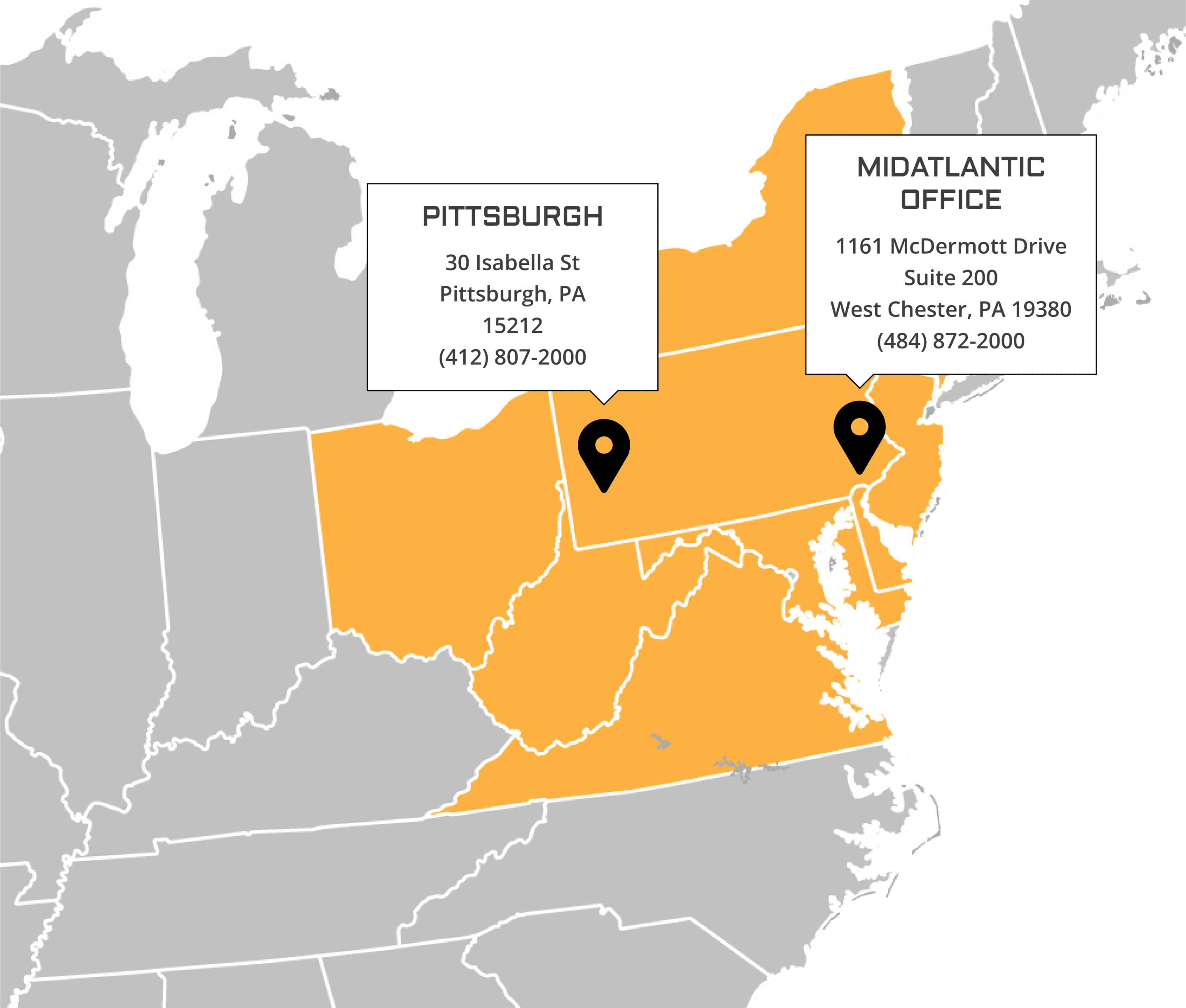 PJ Dick Locations Map